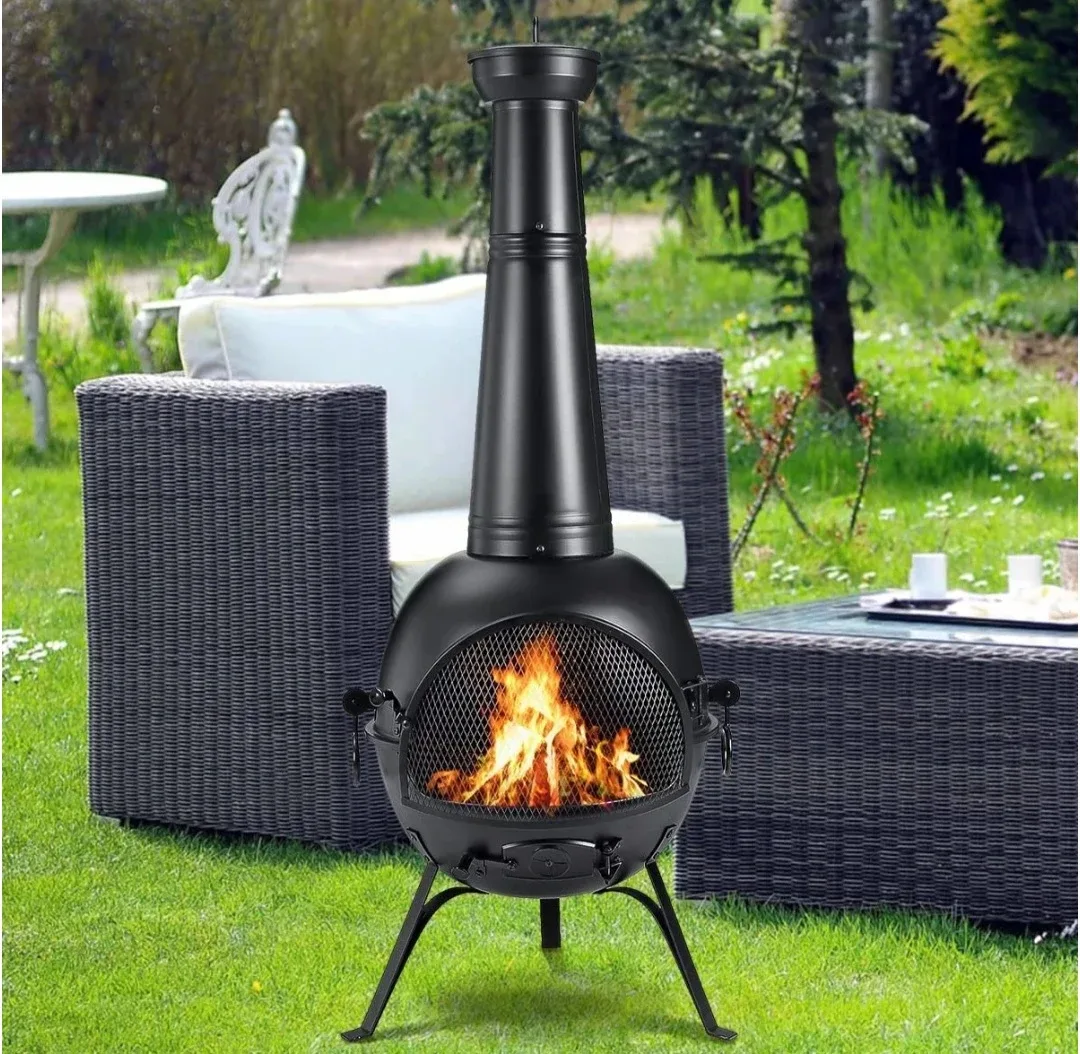 Black Chiminea Outdoor Fireplace image indicator(5)