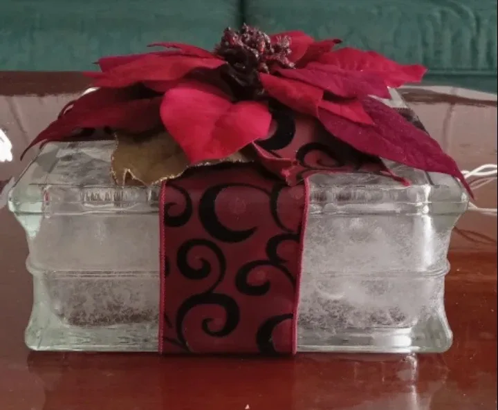 Glass Block Christmas Decoration with Lights image indicator(3)