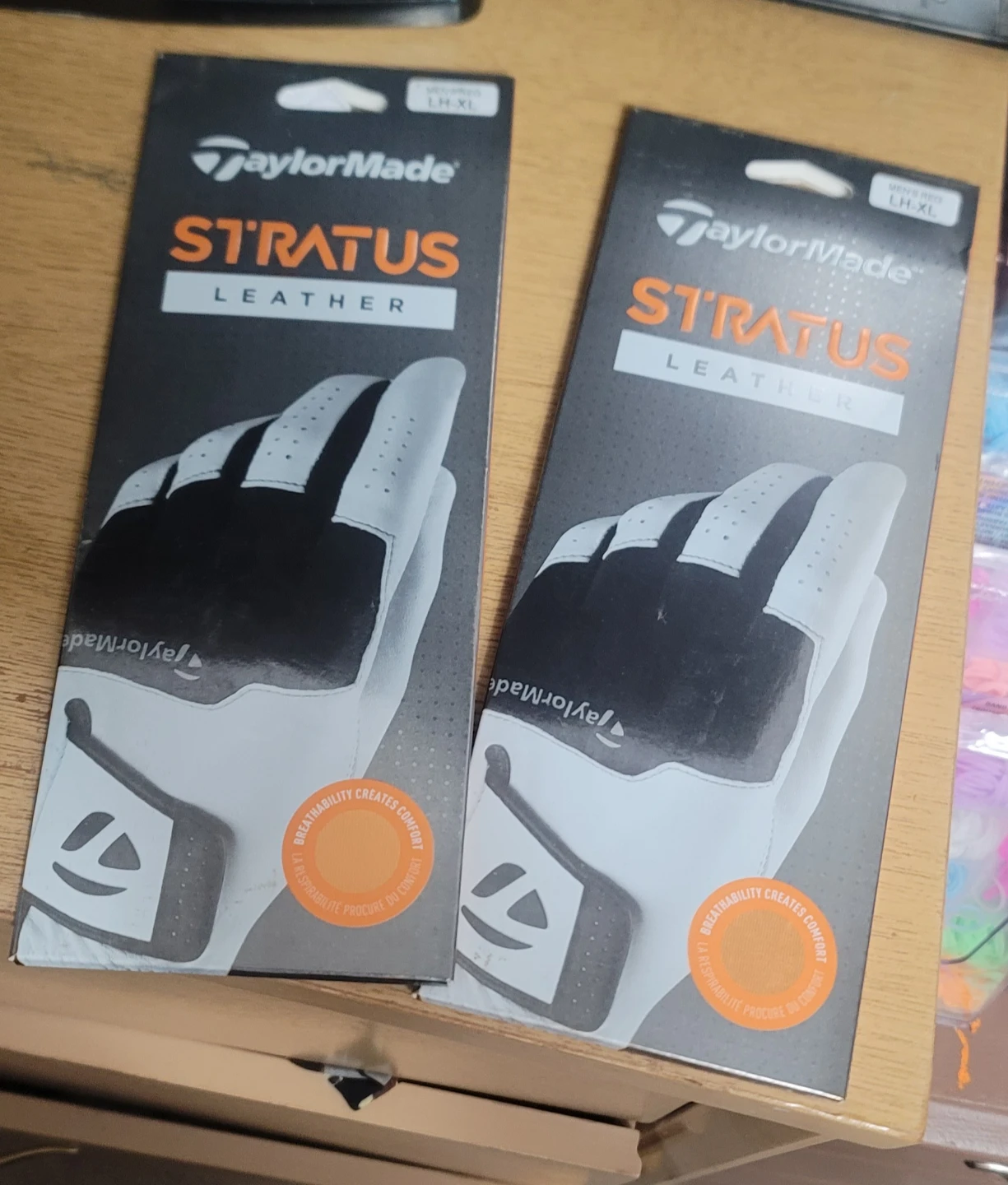 Two New TaylorMade Stratus Leather Golf Glove LH-XL
