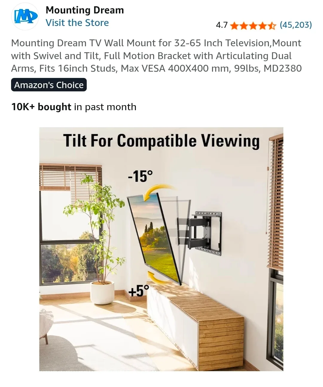 Mounting Dream TV Wall Mount 32-65 Inch image indicator(2)