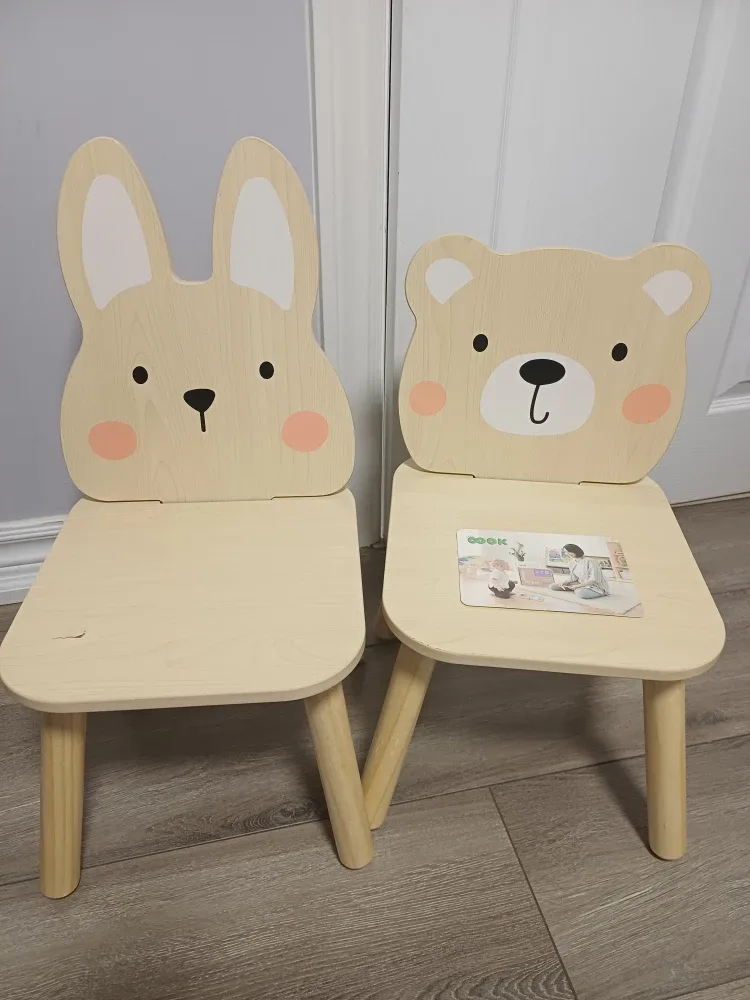 8Oook Animal Chairs Set - Bunny & Bear image indicator(3)