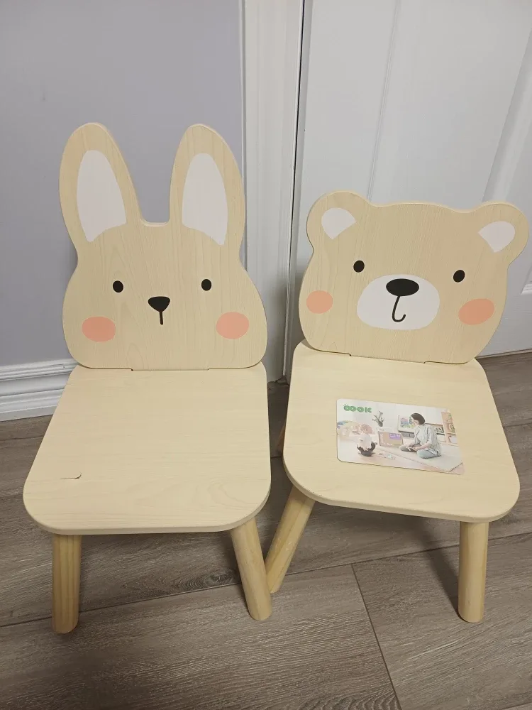 8Oook Animal Chairs Set - Bunny & Bear image indicator(9)