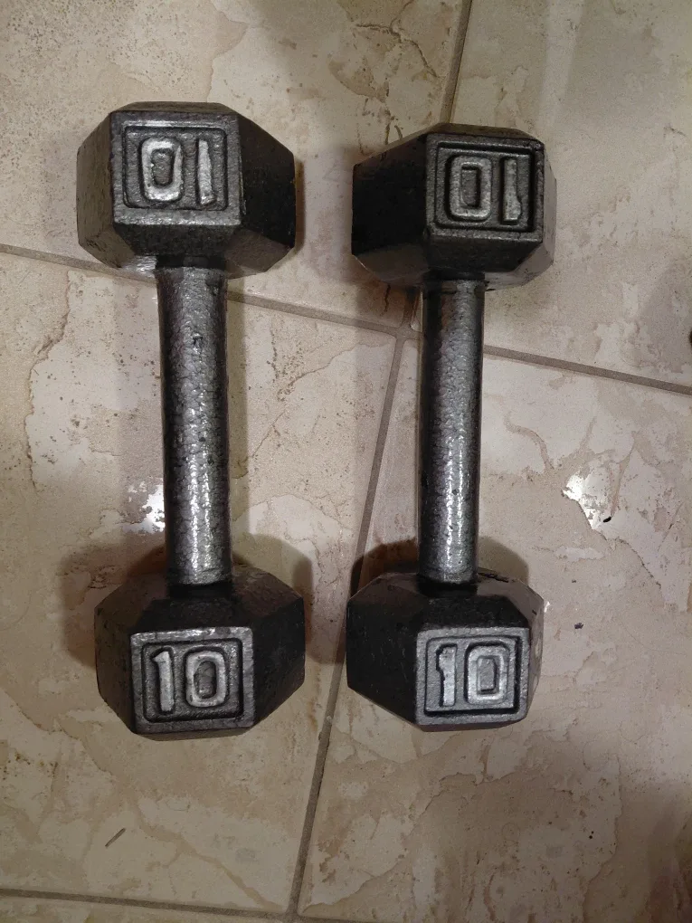 Cast Iron Hex Dumbbells