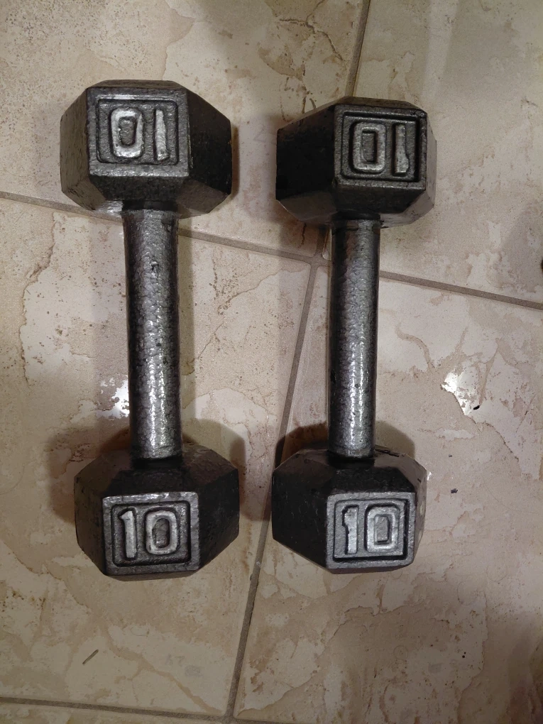 Cast Iron Hex Dumbbells