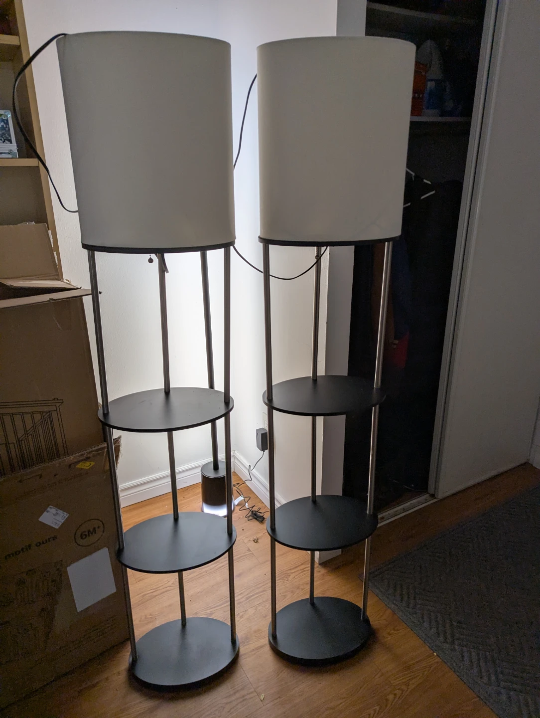 Shelf Floor Lamps - Set of 2