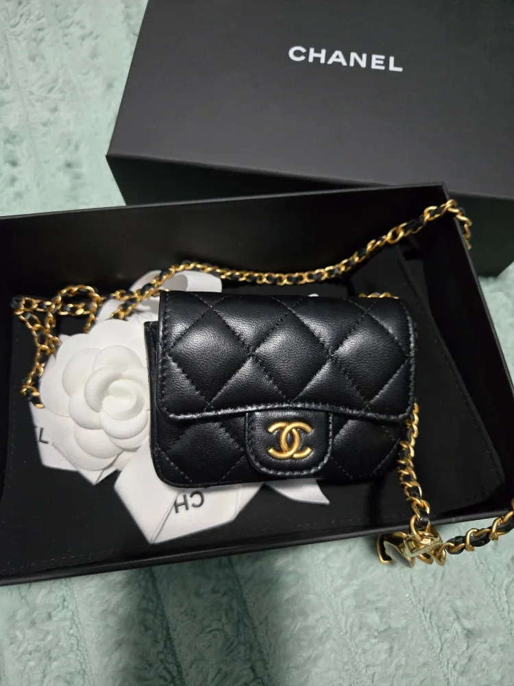 Chanel Black Mini Flap Bag with Chain