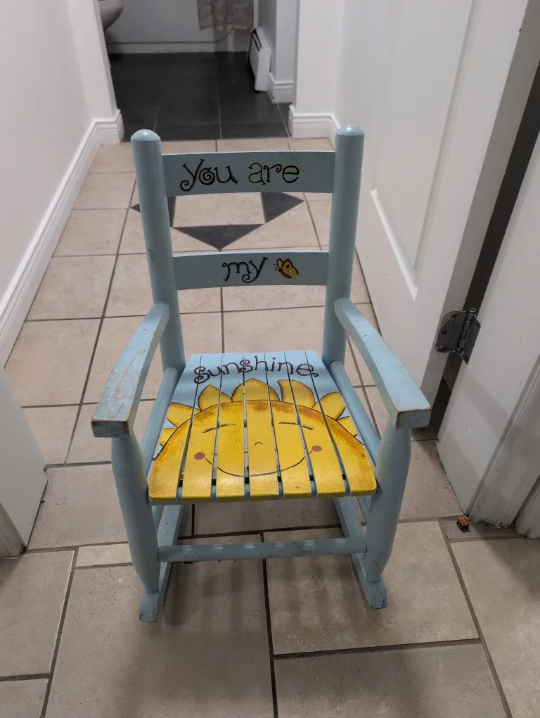 Hand-Painted Kids Rocking Chair - Sunshine Design