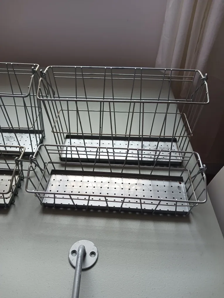 IKEA Metal Hanging Basket Set with Wall Rods image indicator(6)