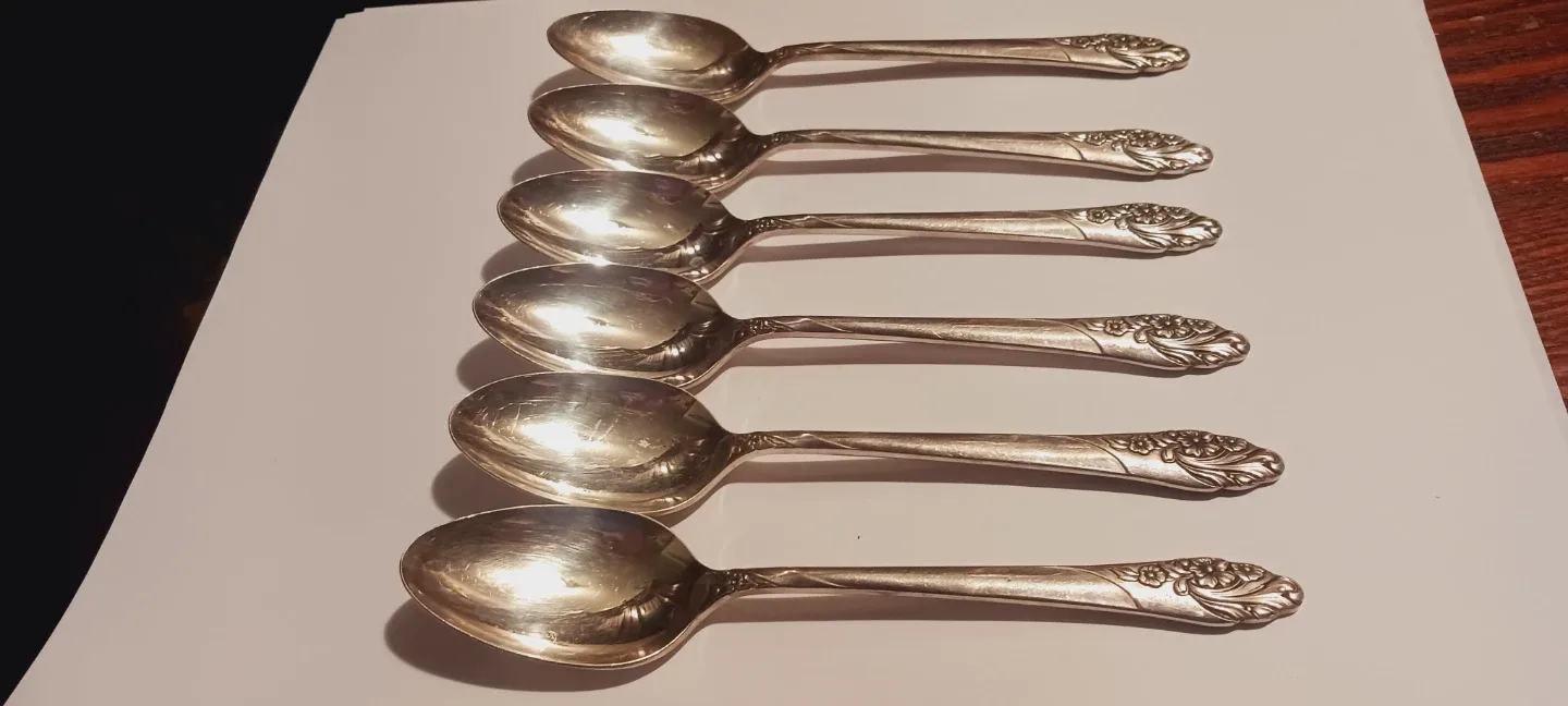 Set of 6 Silver Plated Tea Spoons thumbnail