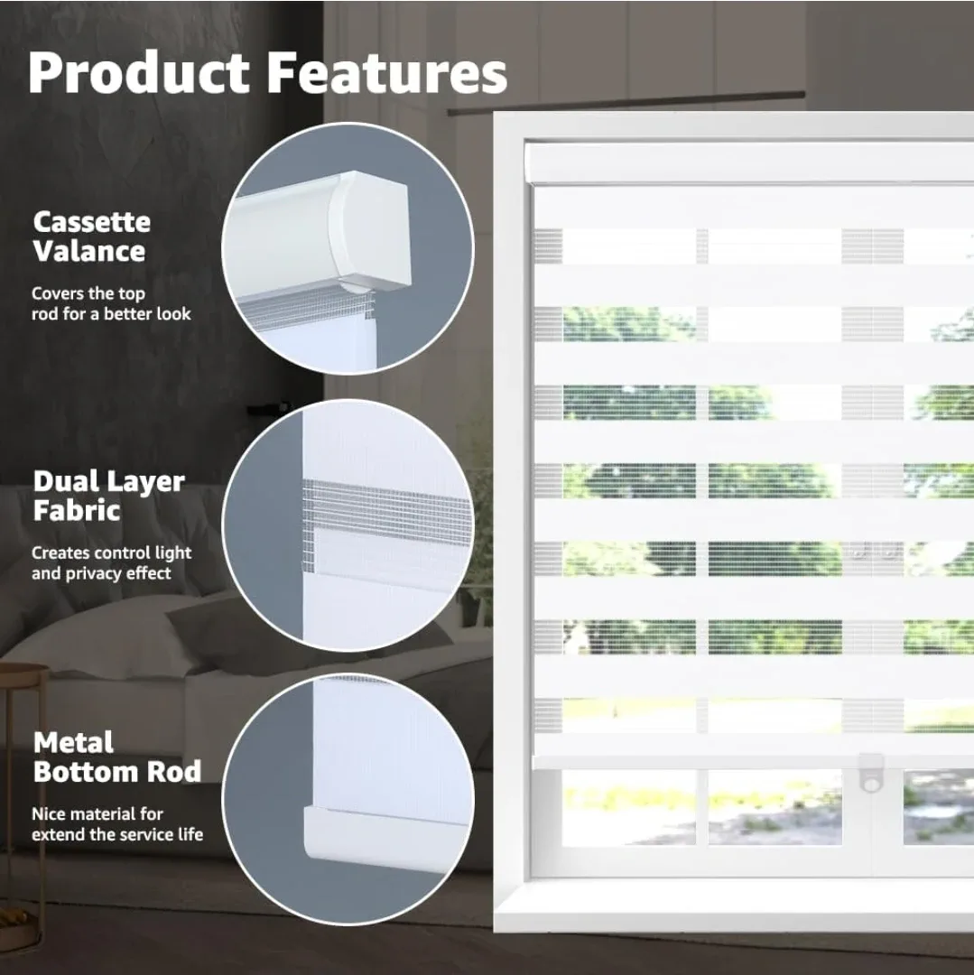 Zebra Roller Window Blinds 28"x90" image indicator(3)