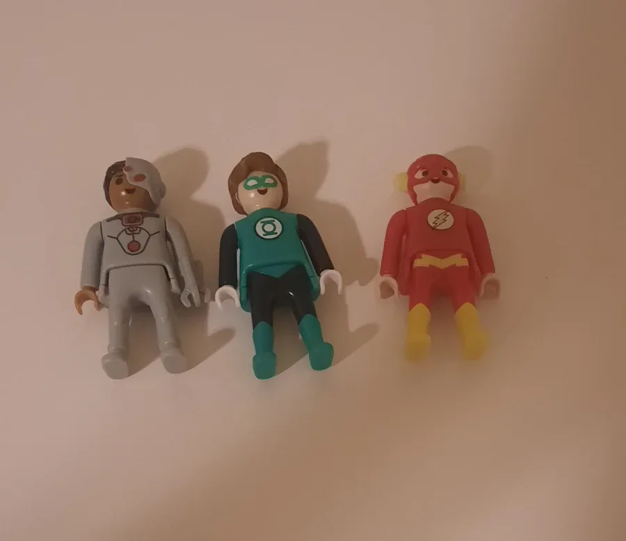 DC Comics Playmobil Figures - Flash, Green Lantern, Cyborg