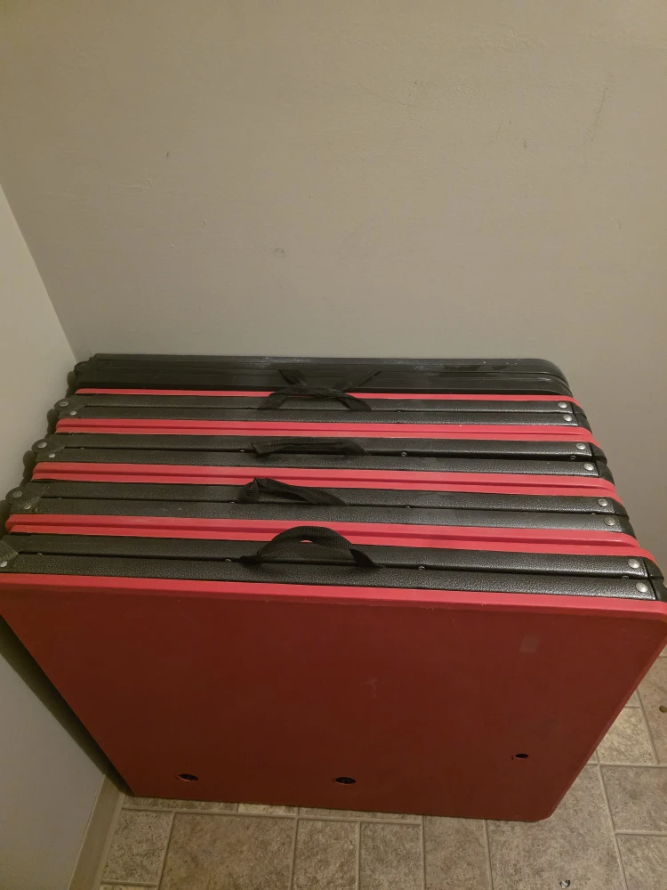 Folding Tables - Red and Black