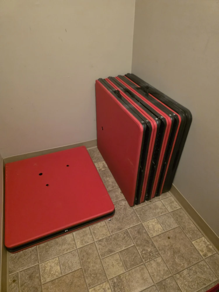 Folding Tables - Red and Black - photo 2