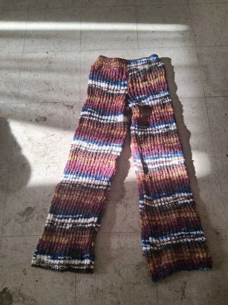 Handmade Knit Pants - Striped