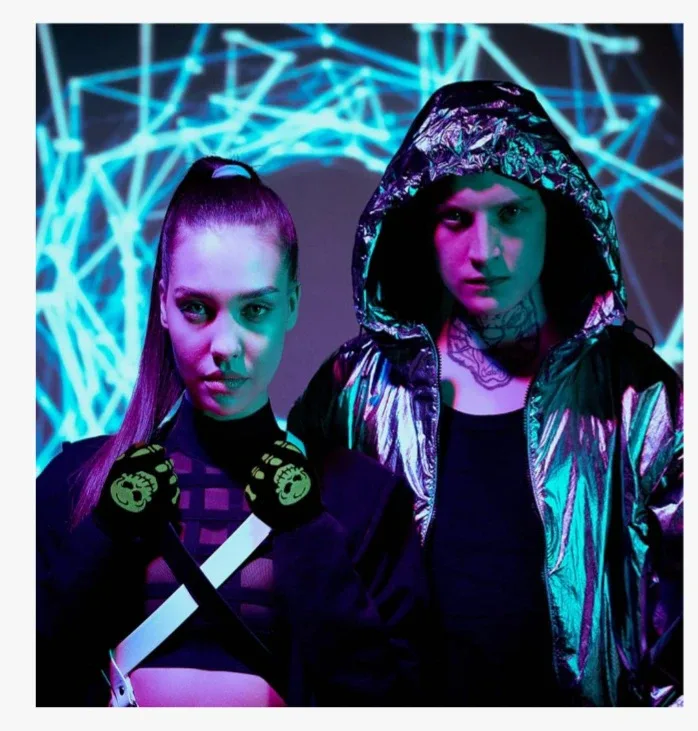 NEW!  LUOFUR Halloween Skeleton Fingerless Gloves image indicator(6)