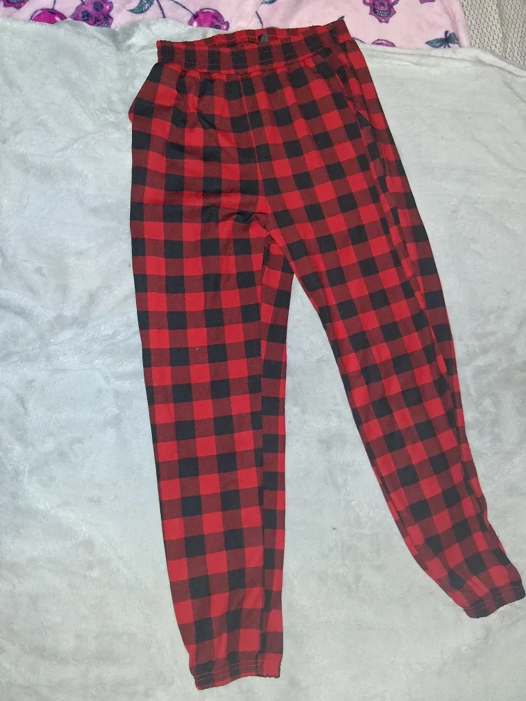 Red & Black Plaid Lounge Pants image indicator(2)