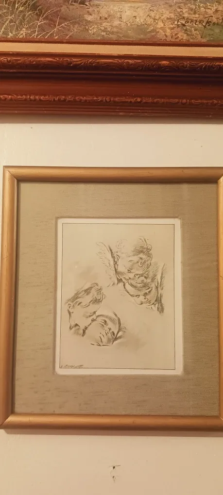 Beautiful Framed Signed Etching Art thumbnail