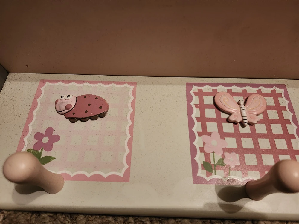 Kids' Wall Shelf with Hooks - photo 2