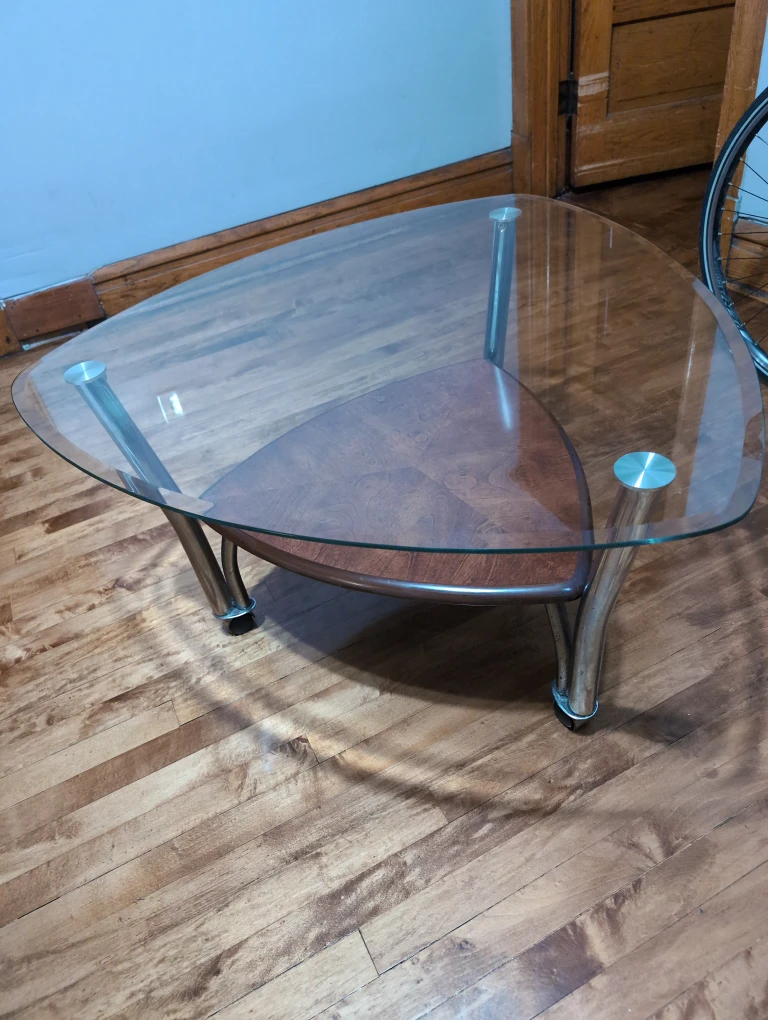 Triangle Glass Coffee Table - photo 3