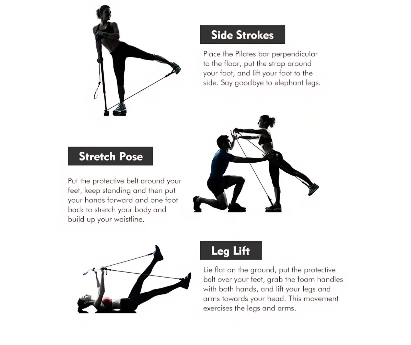 Pilates Bar Kit with Resistance Band - Purple - photo 5