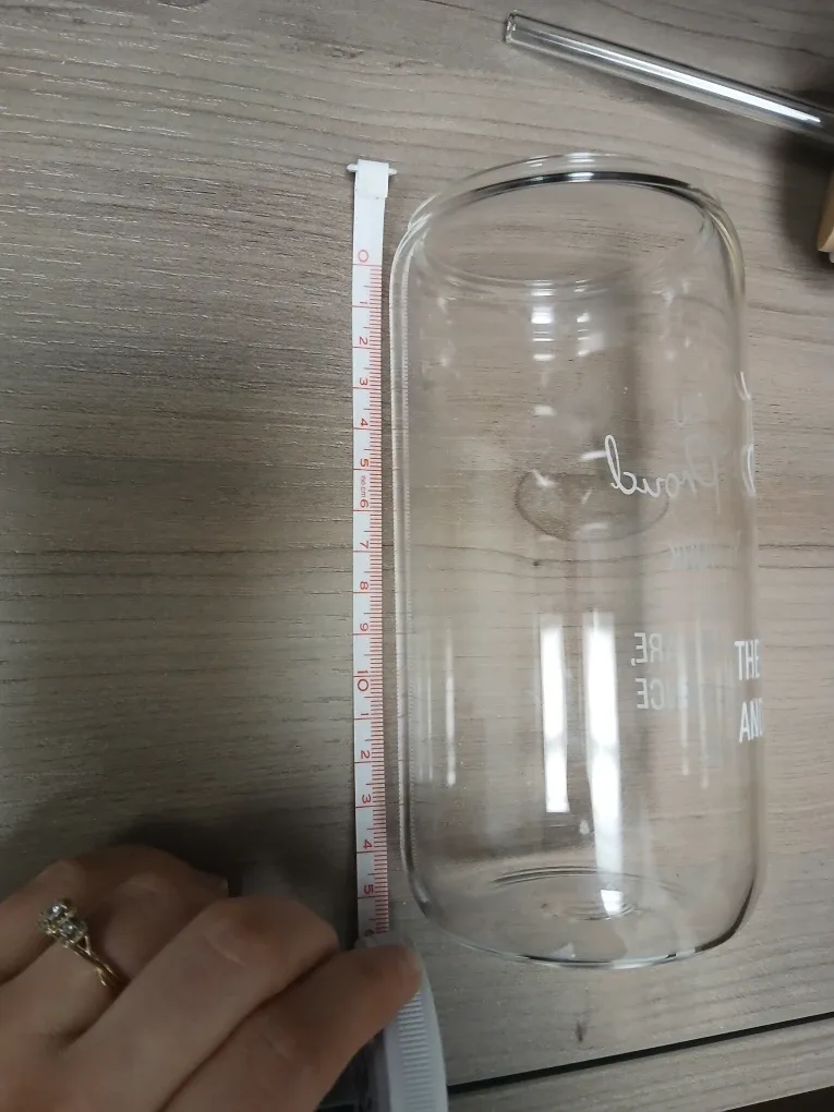 🆕️Glass jar with bamboo top, glass straw, cleaning - Giftable! image indicator(9)