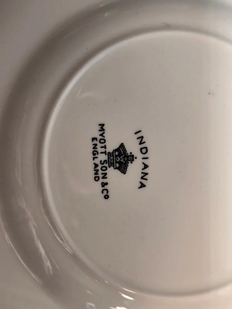 Myott Son & Co Indiana Plate