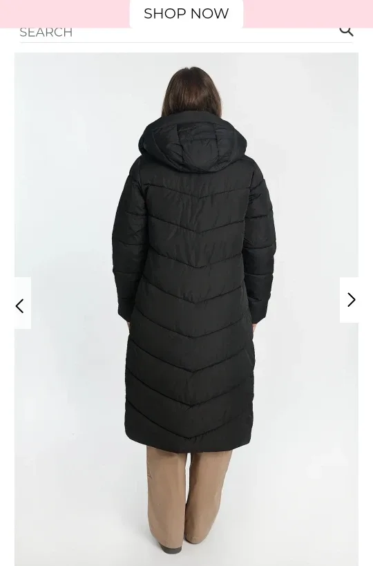 Bluenotes Long Hooded Puffer Jacket - Size L image indicator(2)