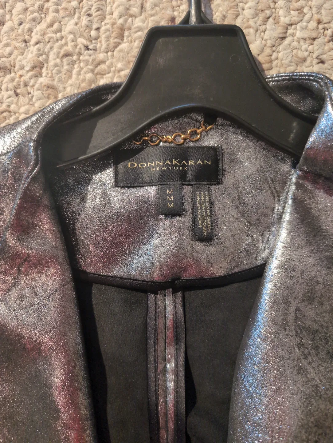 Donna Karan New York Silver Jacket - Size M