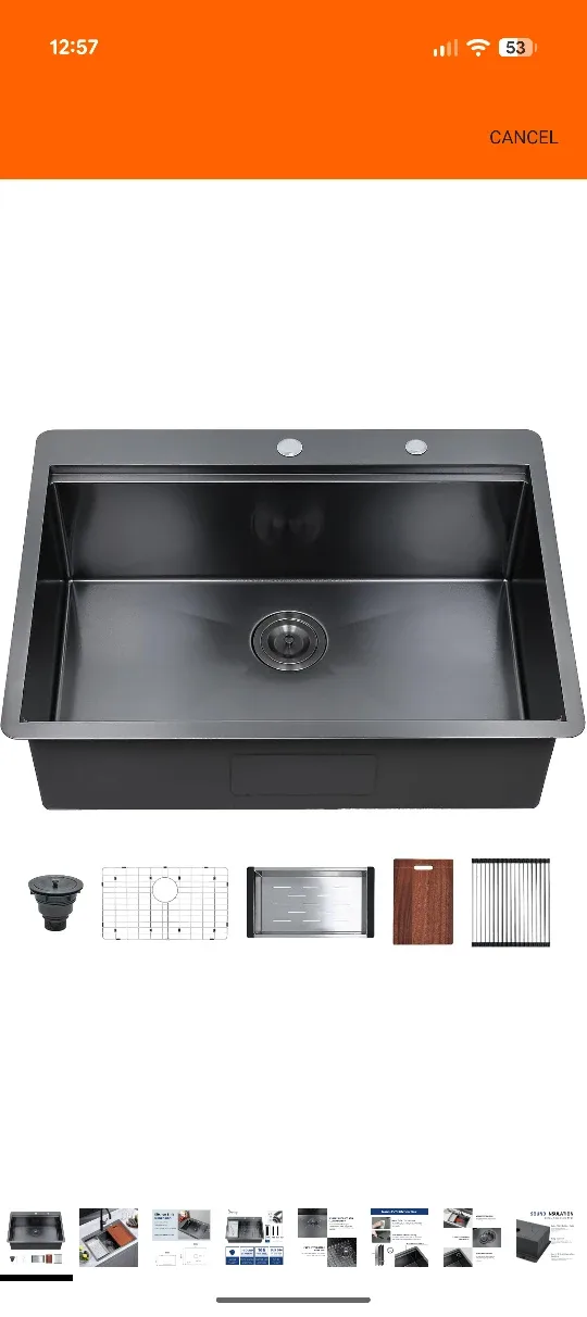 Davivy Kitchen Sink - 30 x 22 x 10 inches