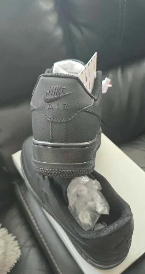 Brand new Nike Air Force All Black sneakers good for school $95 image indicator(4)