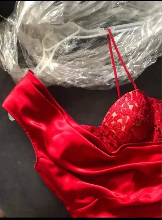 Red Satin Dress image indicator(5)
