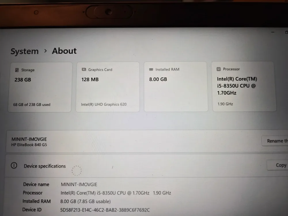 HP Elitebook Laptop - Windows 11 Pro image indicator(8)