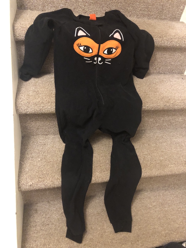 Cat onesie and Stranger Things shirt