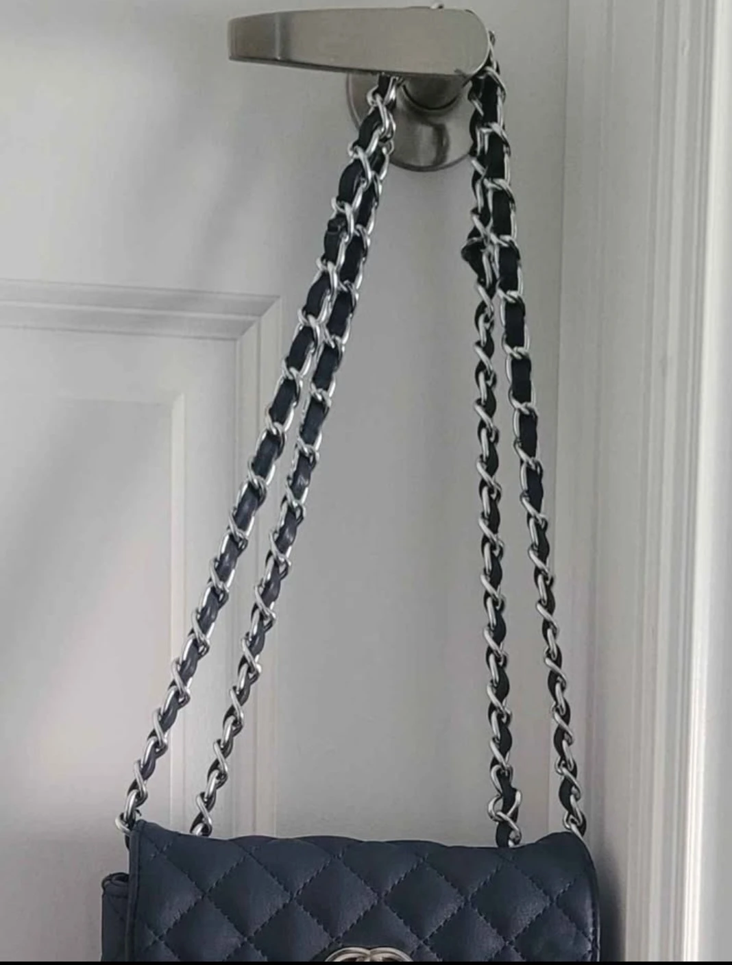 Beautiful designer-inspierd quilted blue shoulder bag - photo 4