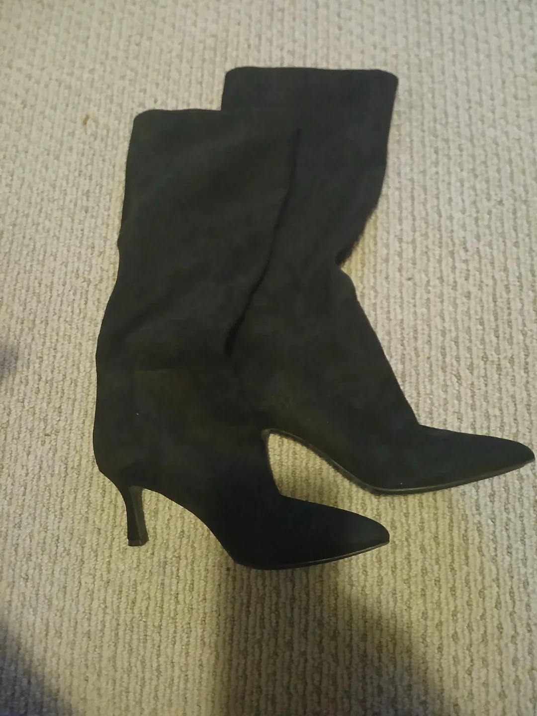 Anne Klein Black Fabric Boots - Size 6.5 thumbnail