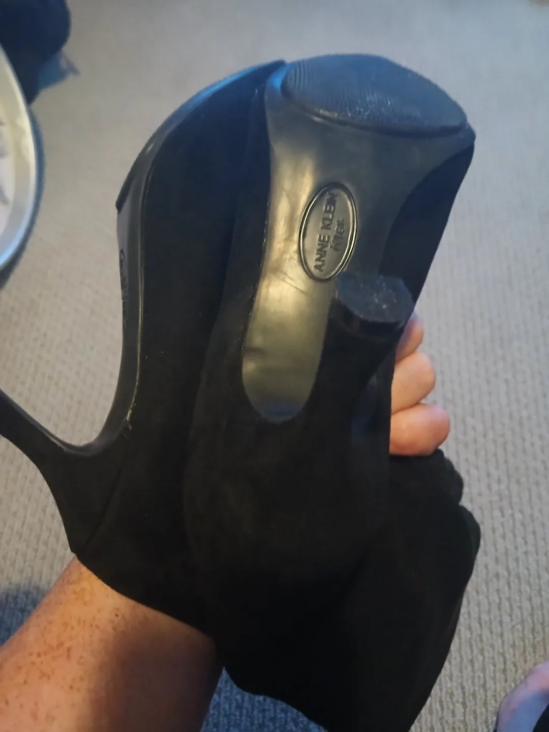 Anne Klein Black Fabric Boots - Size 6.5 image indicator(2)