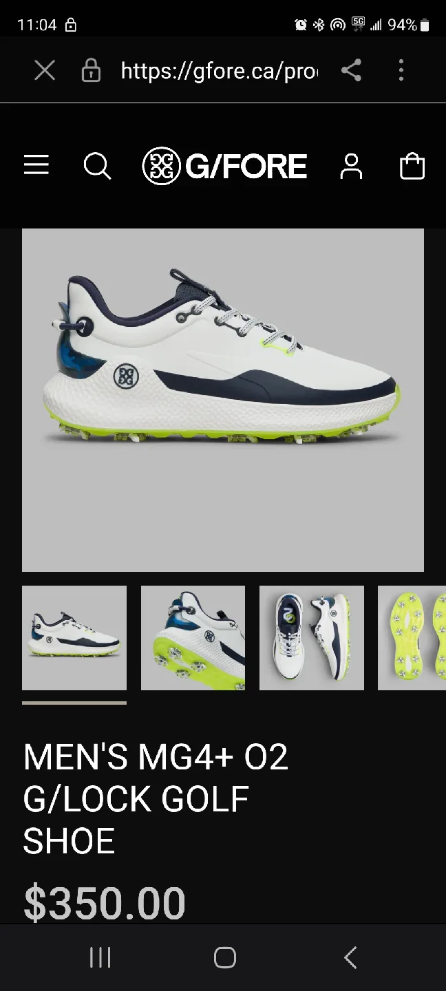 G/FORE MG4+ O2 G/LOCK Golf Shoes - Size 10 US