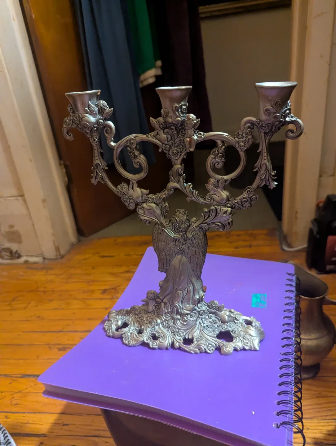 Vintage Seagull Canada Pewter Candelabra image indicator(2)