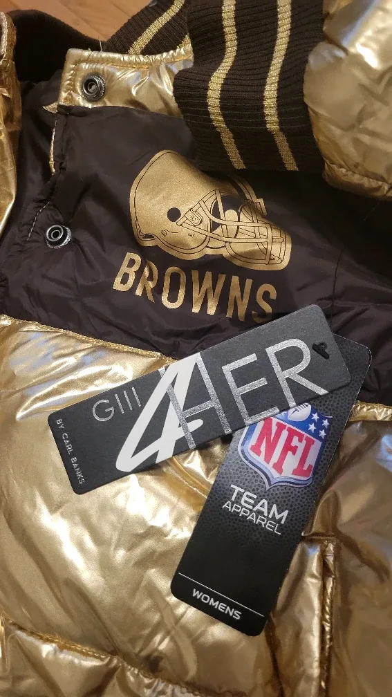 GIII 4Her Cleveland Browns Puffer Jacket - Size Small image indicator(6)