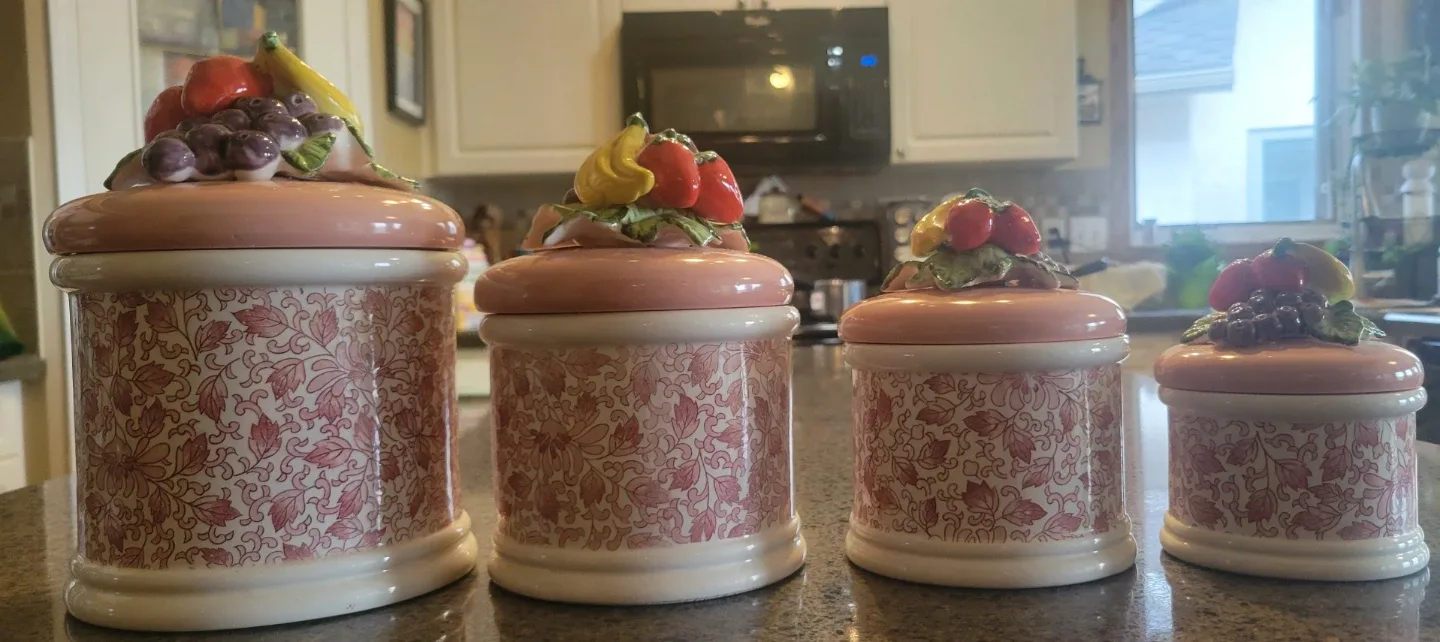 Vintage Ceramic Fruit Canister Set image indicator(2)