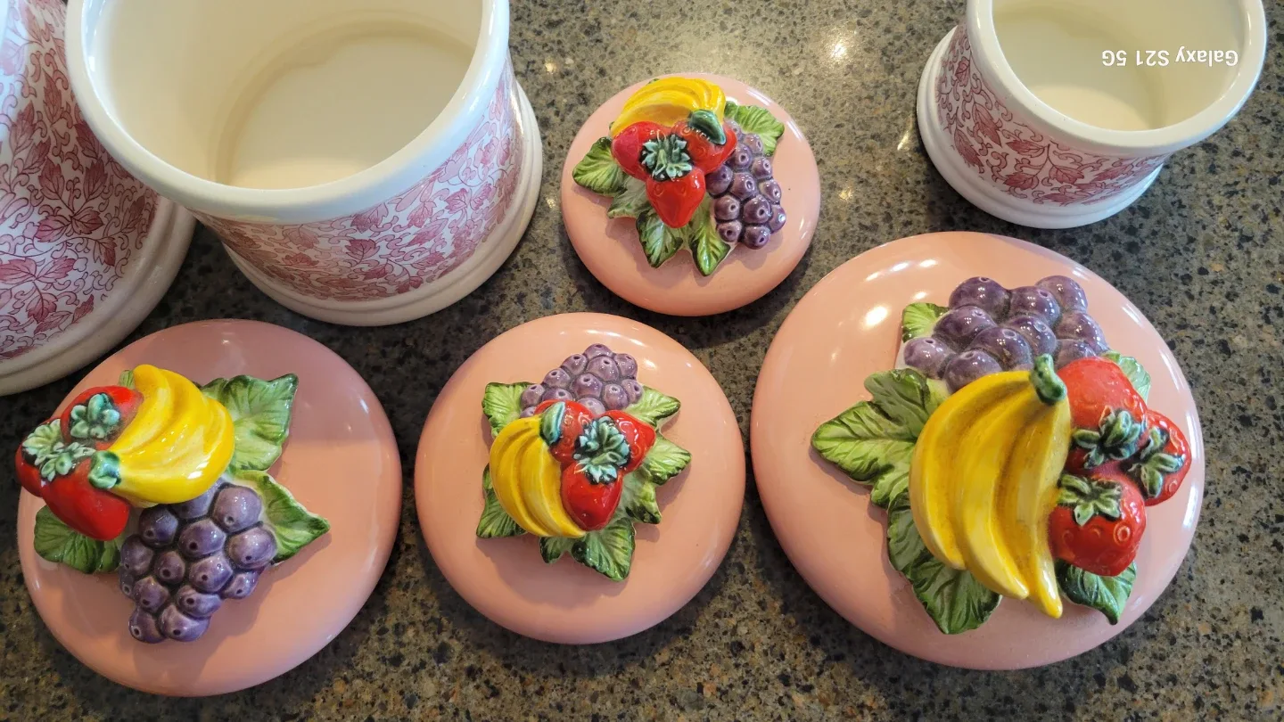 Vintage Ceramic Fruit Canister Set image indicator(4)
