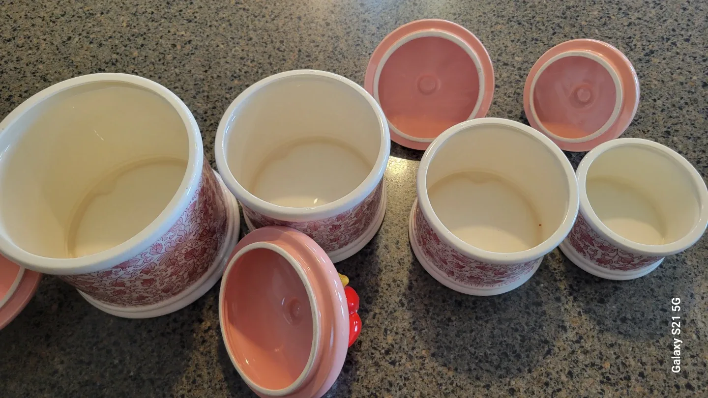 Vintage Ceramic Fruit Canister Set image indicator(9)