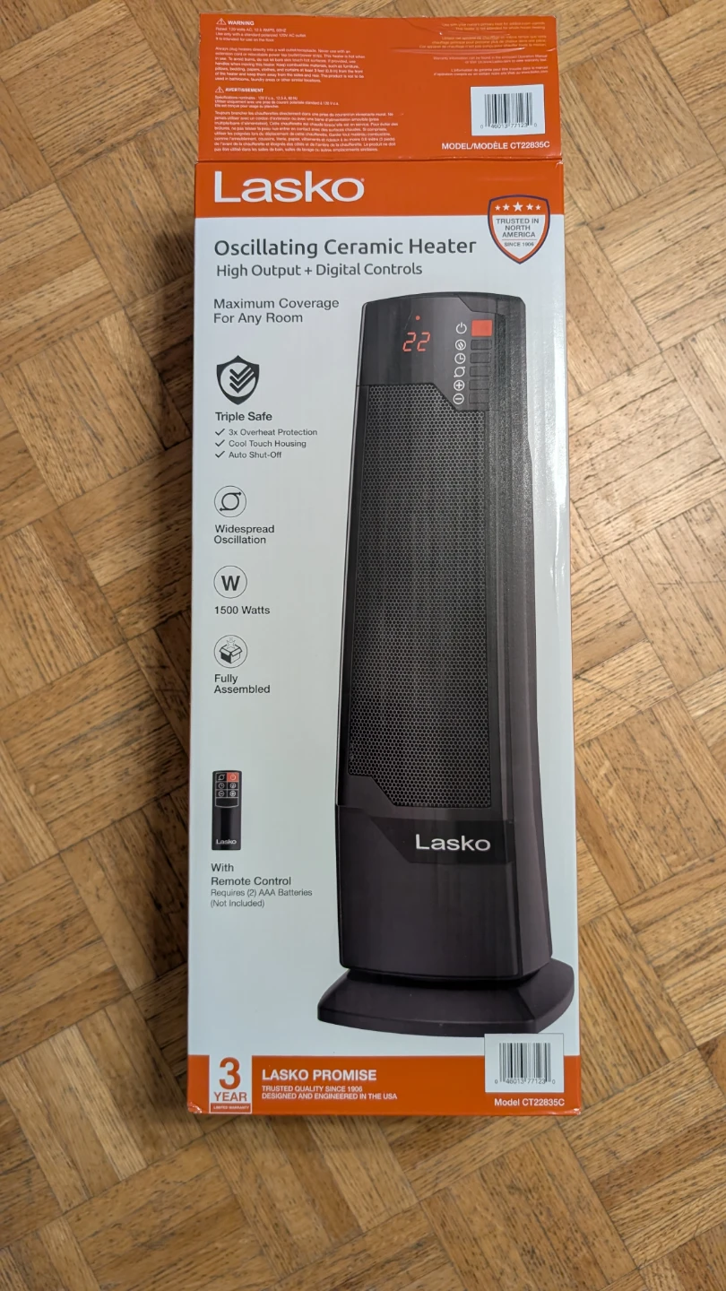 (Used) Lasko Oscillating Ceramic Heater