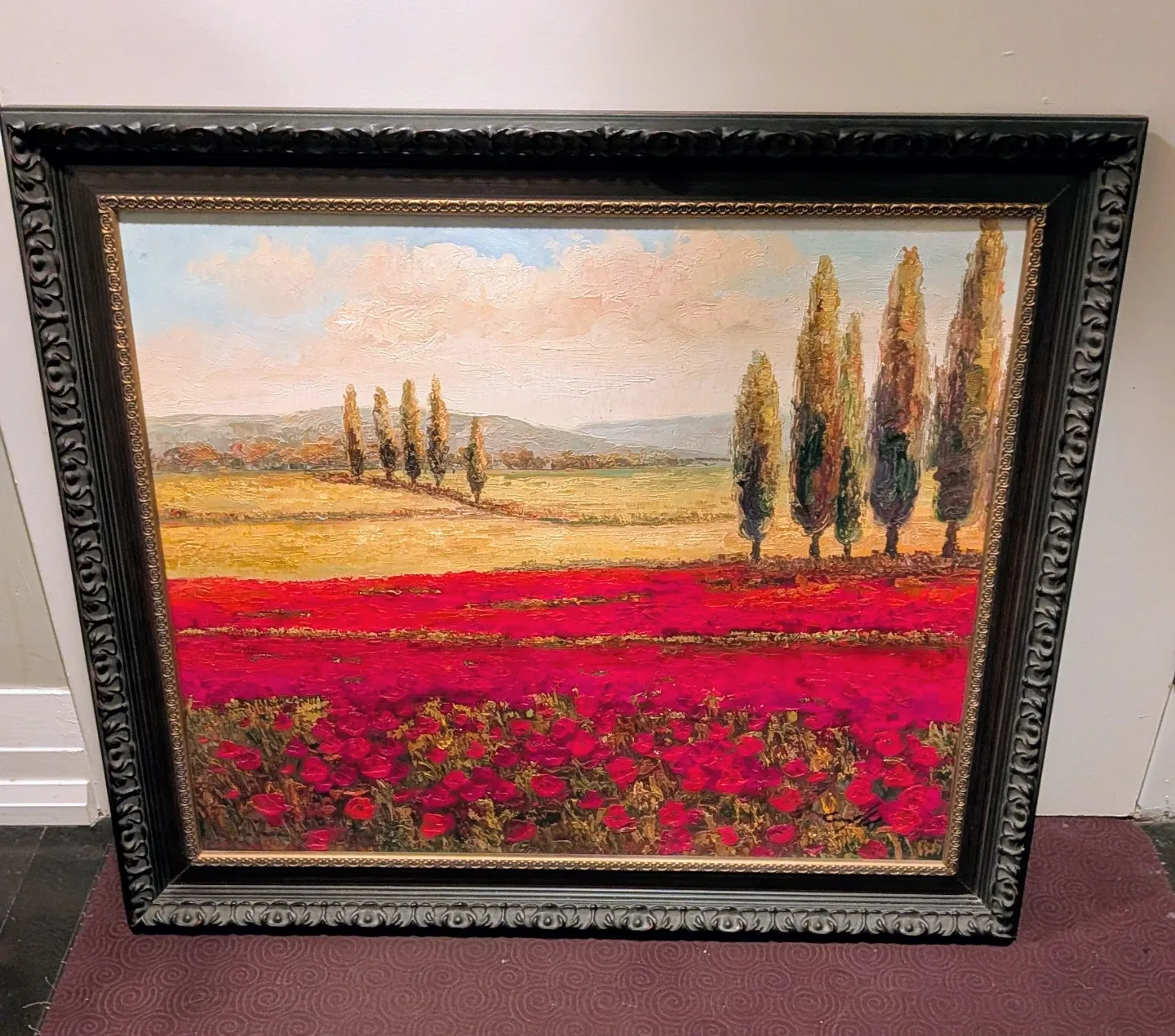Framed Landscape Oil Painting