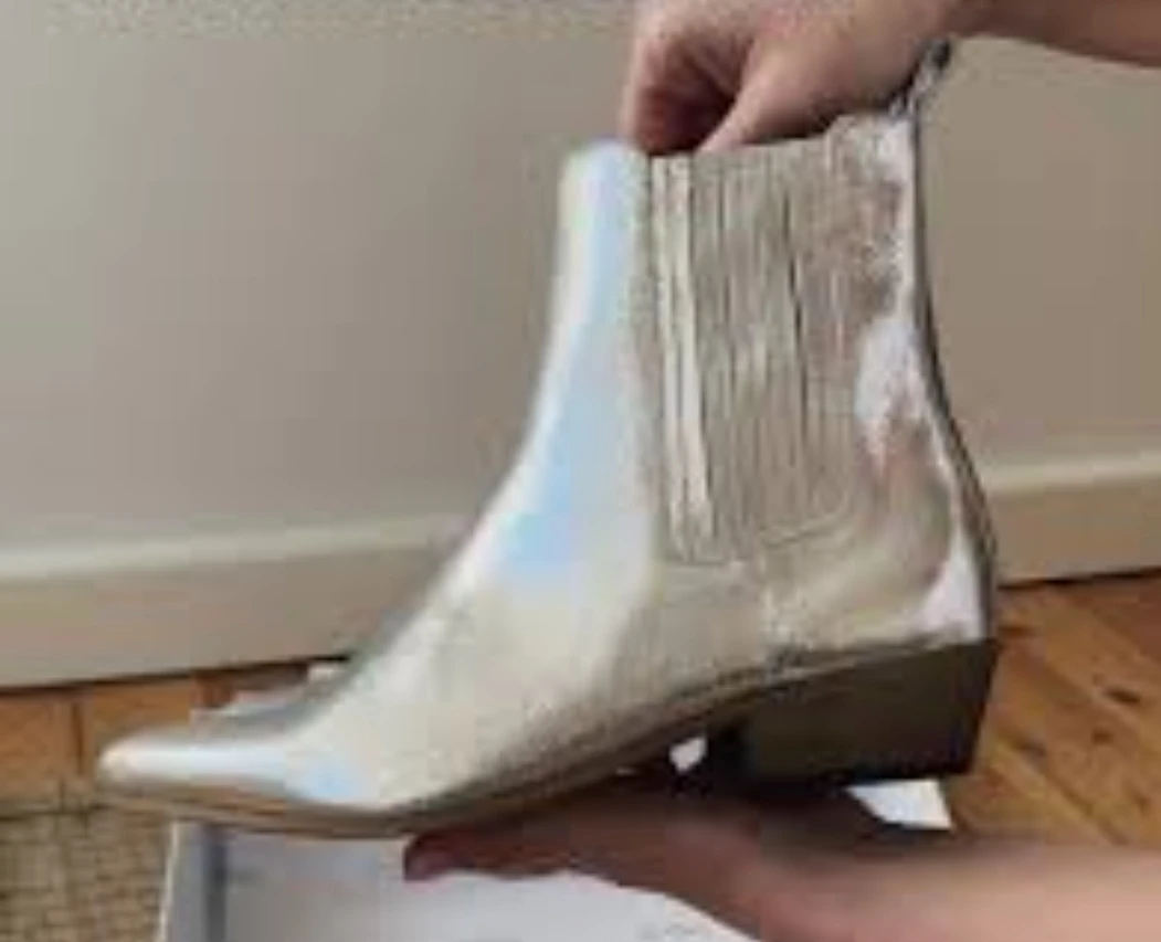 Silver IvyLee ankle Boots, Size 41