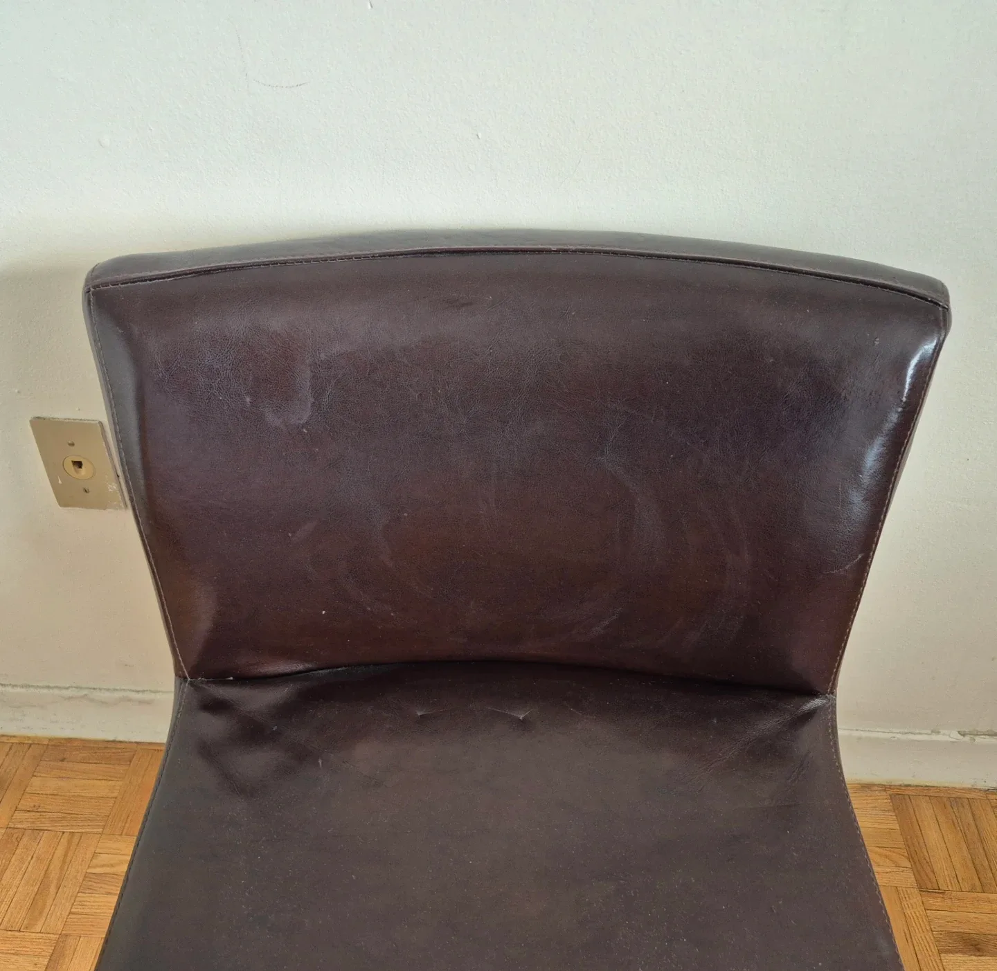Brown Leather Dining Chair image indicator(2)