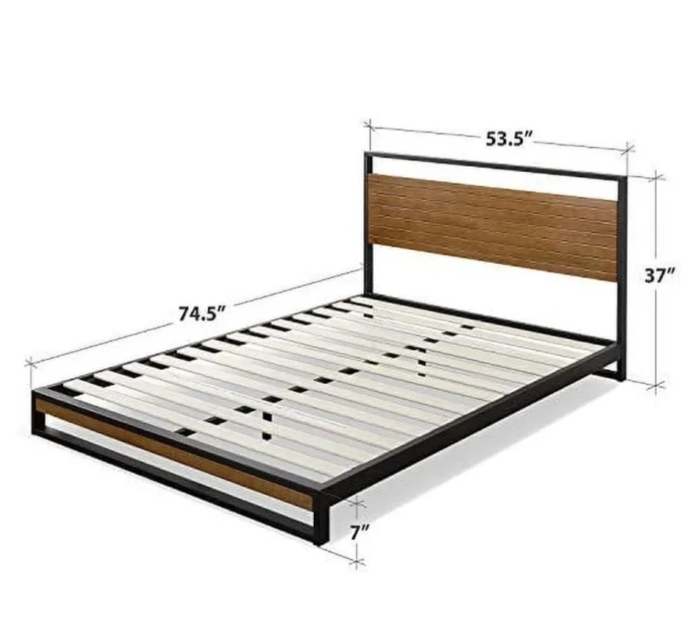 Bed frame (steel) with headboard - Full 🥕 - photo 3
