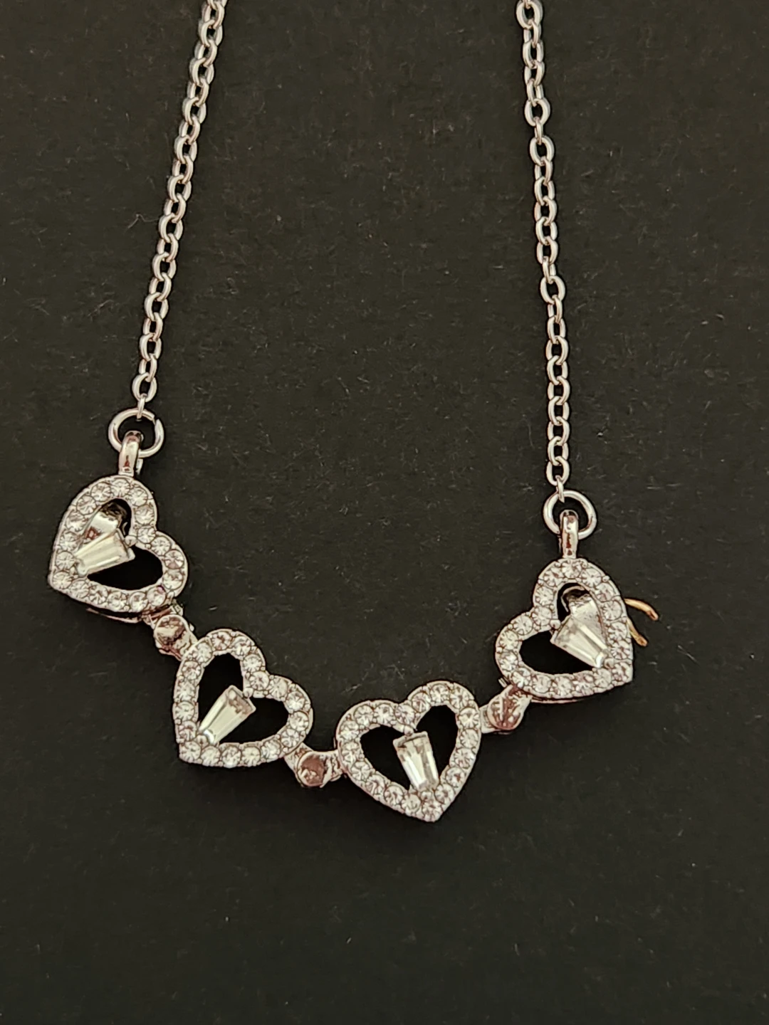 Heart Clover Necklace - Silver Tone - photo 2