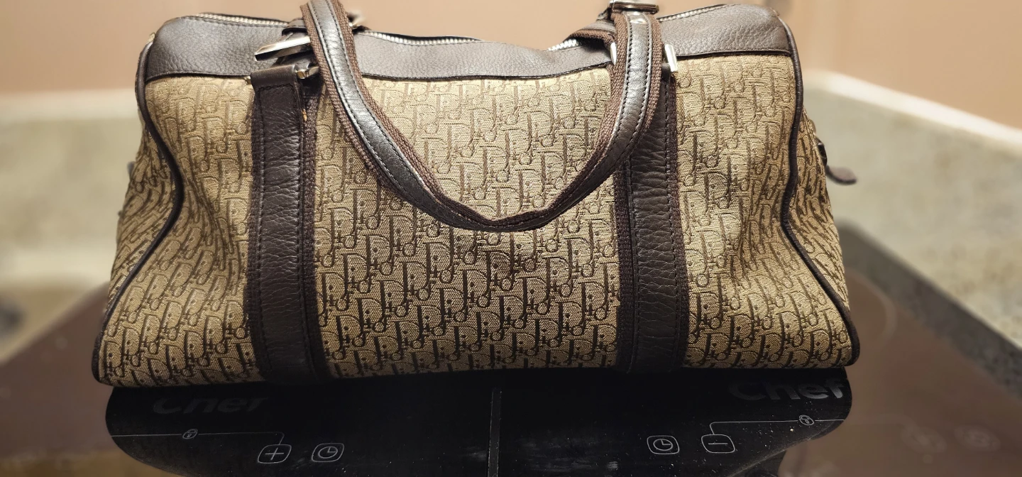 Christian Dior Brown/Beige Oblique Boston Bag - photo 2