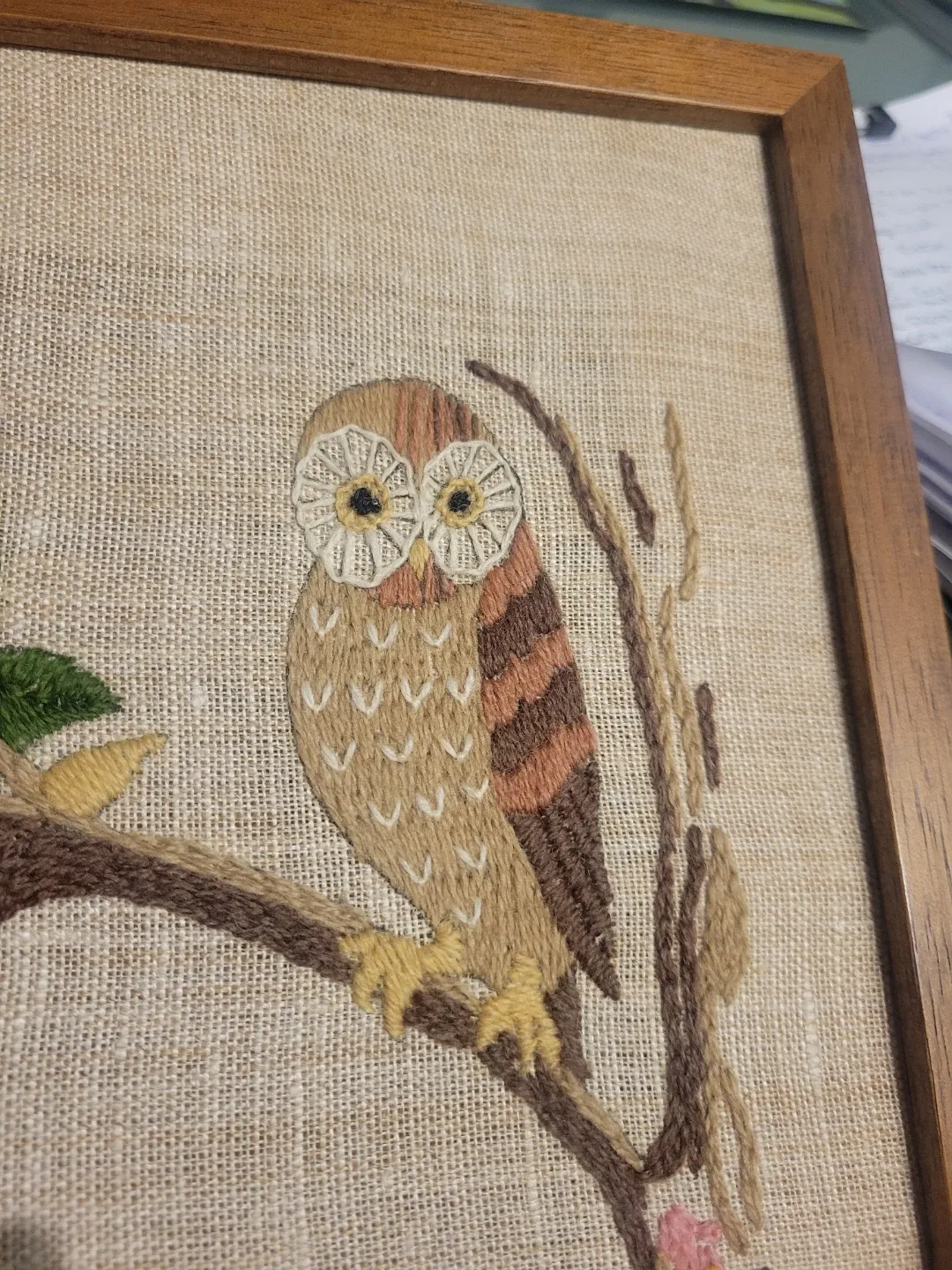 Crewel Embroidered Woodland Picture.Baby. nursery.art image indicator(9)